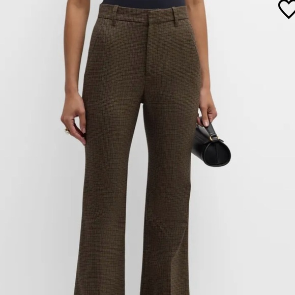 NWT A.L.C. Moizie Flare wool pants in tan olive brown color - Picture 3 of 10